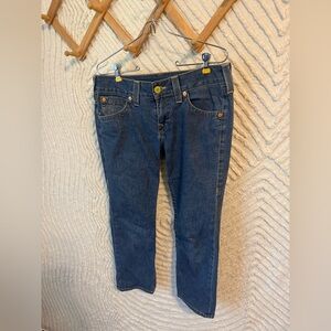 True Religion Dark Blue Ankle Jeans